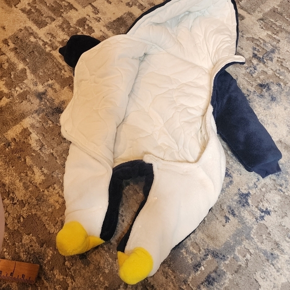 NWT Fairy Baby Penguin soft cozy snap button one peice. Fleece plush. - Picture 7 of 8
